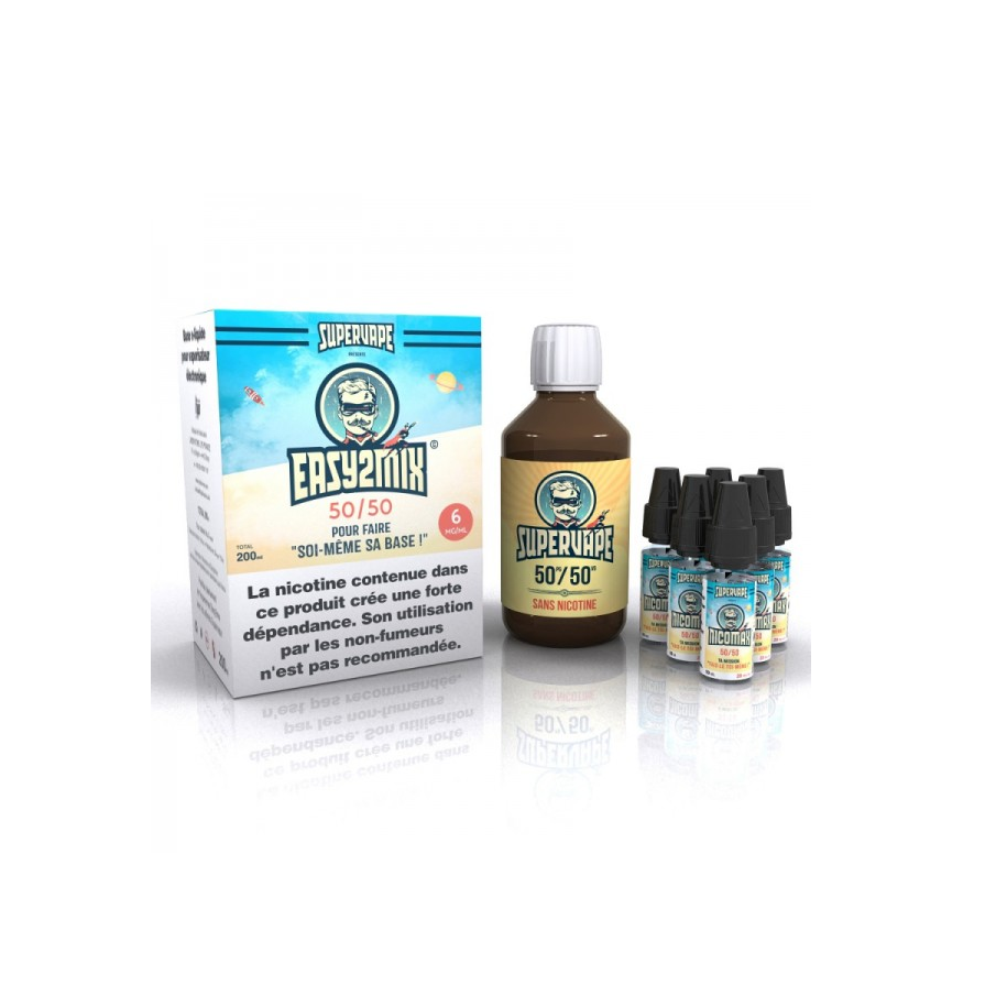 Pack DIY Easy2Mix 200ml 50PG/50VG  Supervape 6 mg