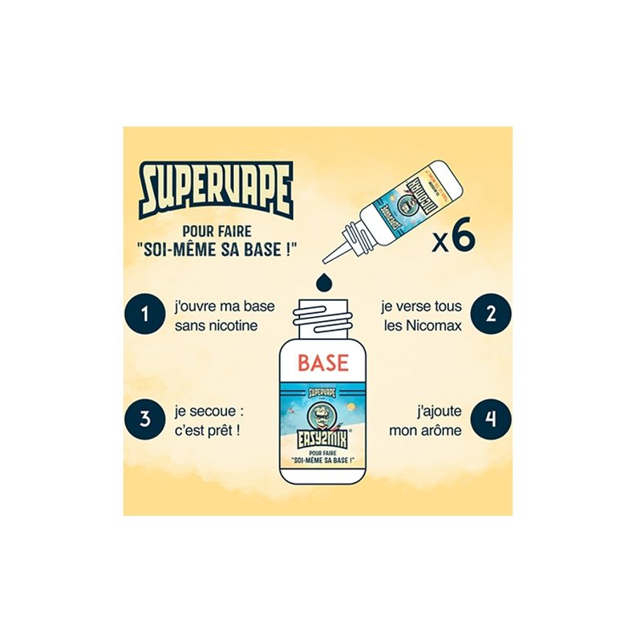 Pack DIY Easy2Mix 200ml 50PG/50VG Supervape 6 mg