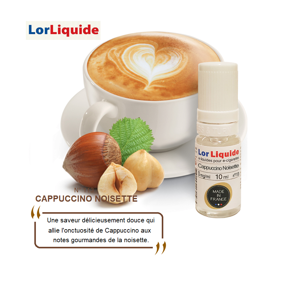 E-liquide Cappuccino Noisette Lor Liquide