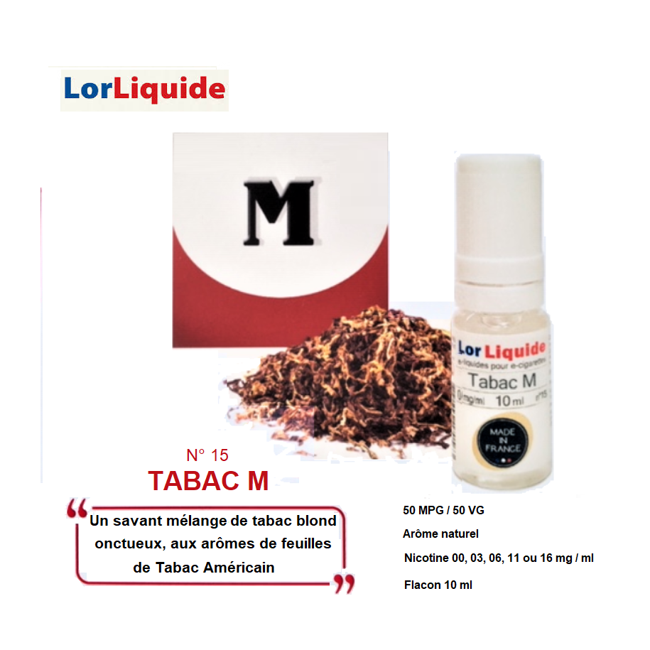 E-liquide Tabac M LorLiquide