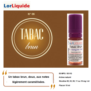 E-liquide Tabac Brun LorLiquide