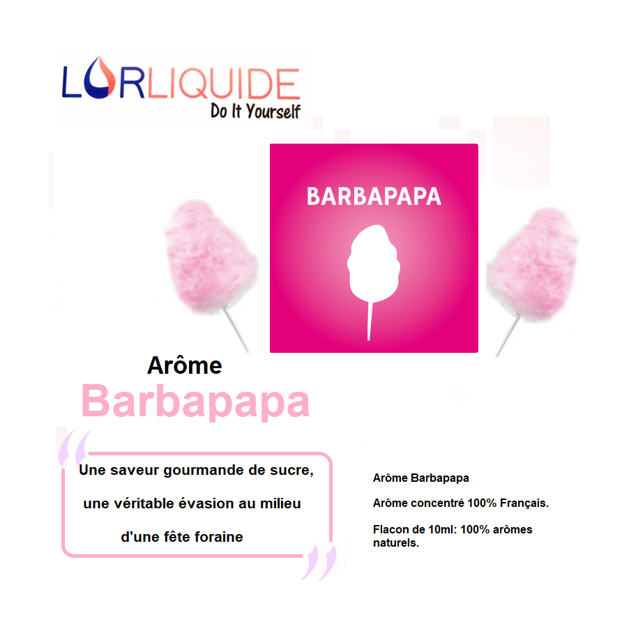 Arôme concentré Saveur Barbapapa LorLiquide (10ml)