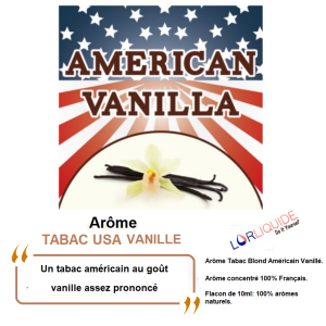 Arôme concentré Saveur Tabac USA Vanille  LorLiquide (10ml)