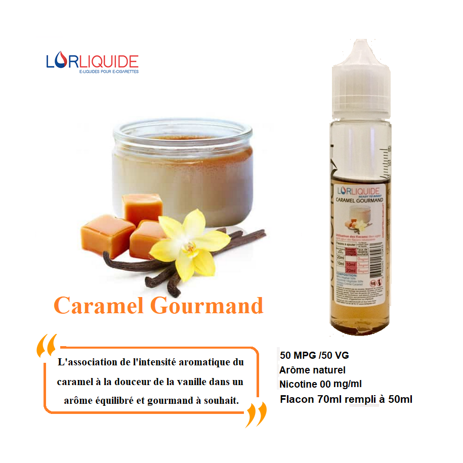 E-liquide Caramel Gourmand 50ml LorLiquide