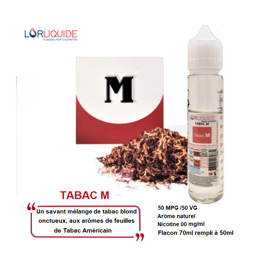 E-liquide Tabac M 50ml LorLiquide
