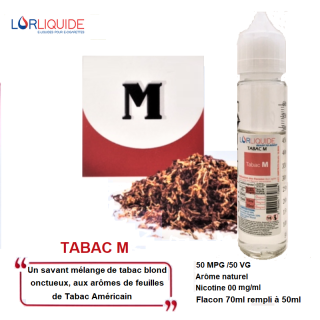 E-liquide Tabac M 50ml LorLiquide