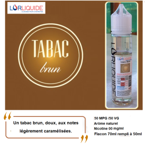 E-liquide Tabac Brun 50ml LorLiquide