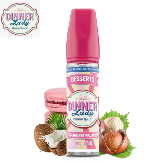 Strawberry Macaroon 50ml 0% Sucralose - Dinner Lady