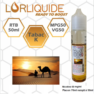 E-liquide Tabac K 50ml LorLiquide