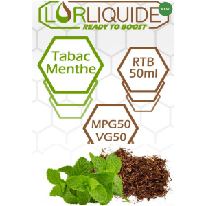 E-liquide Tabac Menthe 50ml LorLiquide