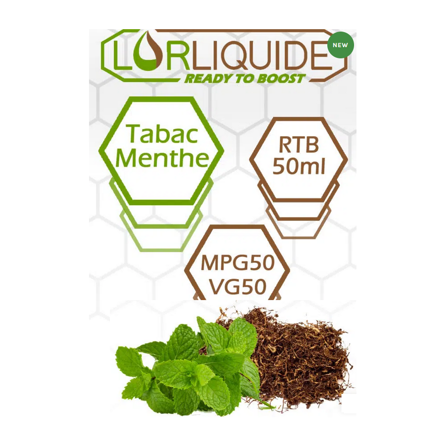 E-liquide Tabac Menthe 50ml LorLiquide