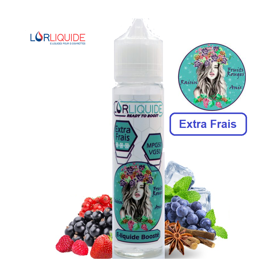 E-liquide Raisin Fruits Rouges Anis Extra Frais 50ml LorLiquide